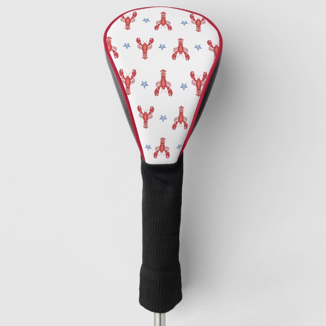 Her Lobster Bake Preppy Golf Head Cover (Front)