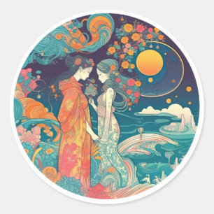 Her Love, Her Way Classic Round Sticker