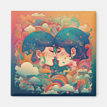 Her Love, Her Way | Lesbian Kiss Art Deco Style