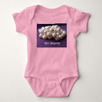 Her Majesty pearls baby girl bodysuit