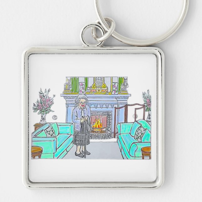 Her Majesty, Queen Elizabeth II Keychain (Front)