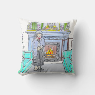 Her Majesty, Queen Elizabeth II Throw Pillow