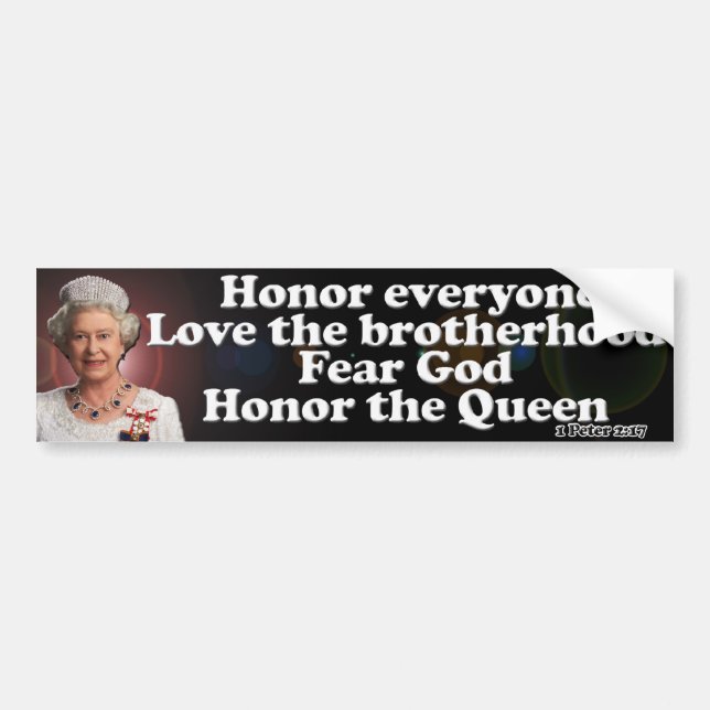 Her Majesty The Queen Bumper Sticker (Front)