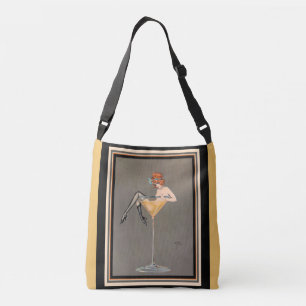"Her Martini" 1920s Art Deco Crossbody Tote
