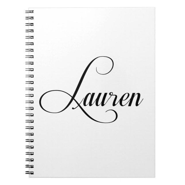 Her Name Is Lauren Calligraphy Notebook (Front)