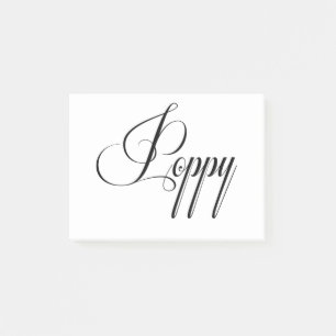 Her Name is Poppy Calligraphy Post-it Notes
