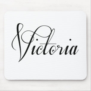 Her Name Is Victoria Calligraphy Mouse Pad