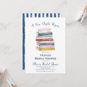 Her New Chapter Begins Book themed Bridal Shower Invitation