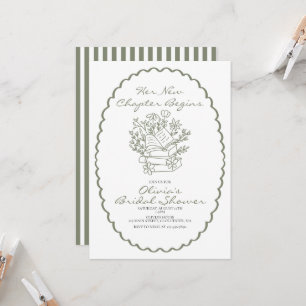 Her New Chapter Begins Book themed Bridal Shower Invitation