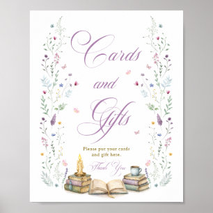 Her Next Chapter Bridal Shower Cards and Gifts Poster