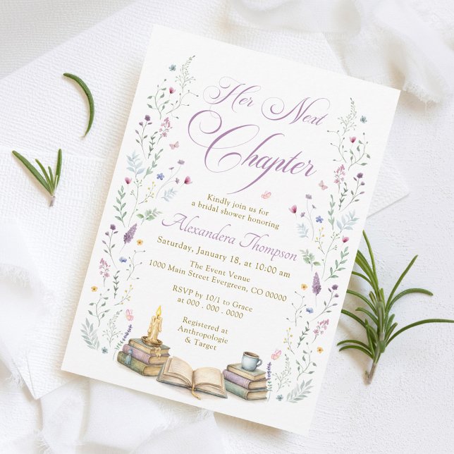 Her Next Chapter Bridal Shower Invitation (Creator Uploaded)