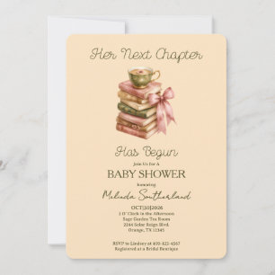 Her Next Chapter Has Begun Books Baby Shower Invitation