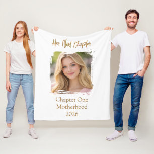 Her Next Chapter Mother Mom Photo Fleece Blanket