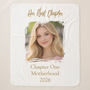Her Next Chapter Mother Mom Photo Fleece Sherpa Blanket