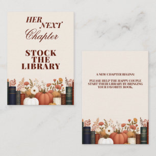 Her Next Chapter Stock The Library Bridal Shower Enclosure Card
