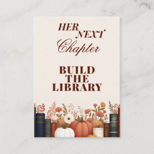 Her Next Chapter Stock The Library Bridal Shower Enclosure Card