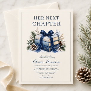 Her Next Chapter Winter Bridal Shower Invitation