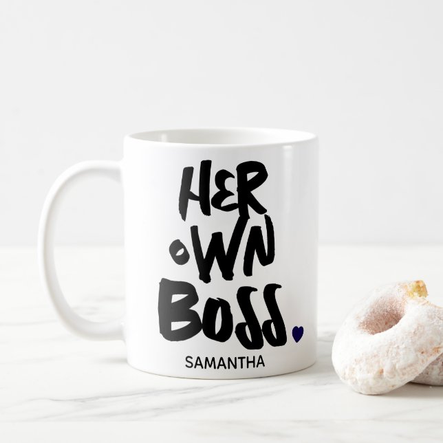 Her own boss Business owner Entrepreneur Coffee Mug (With Donut)