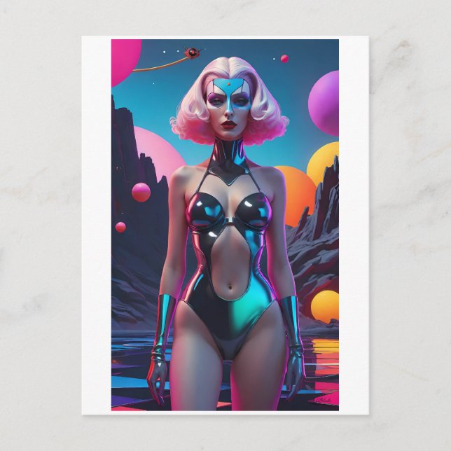 Her Planet or Yours Postcard (Front)