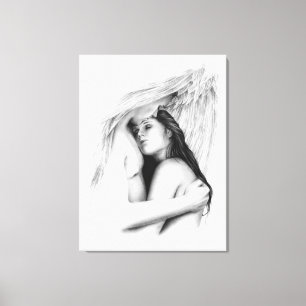 Her Protector Angels Canvas Print