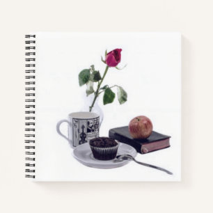 Her Rose Coffee Flower Book Apple Notebook