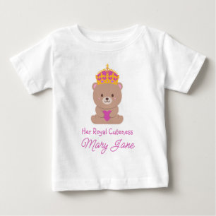 Her Royal Cuteness   Funny Cute Personalized Royal Baby T-Shirt