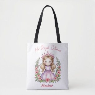 Her Royal Cuteness Princess Pink Tote Bag