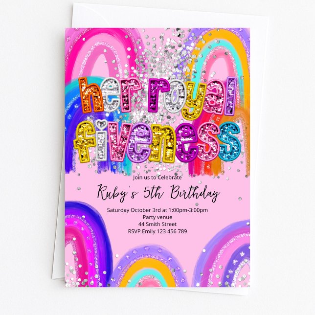 Her Royal Fiveness Birthday Invitation (Creator Uploaded)