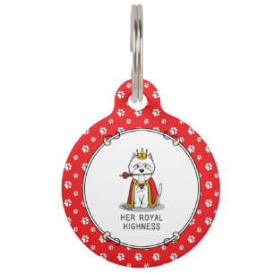 Her Royal Highness Queen Westie Dog Pet Tag