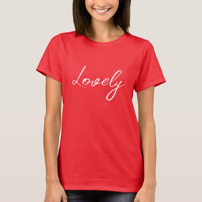 Her Simple Red Lovely Shirt (Front)