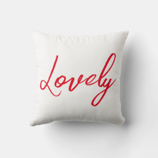 Her Simple Red Lovely Shirt Throw Pillow