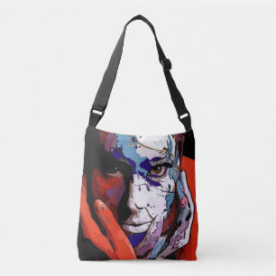 Her smudged in paint  body bag