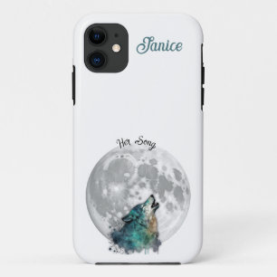 "Her Song" Wolf and Moon Customizable iPhone 11 Case