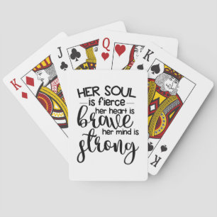 Her Soul is fierce her Monogram Personalized Playing Cards