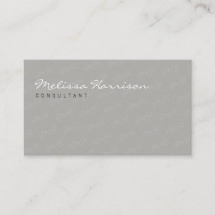 her unique attractive modern professional grey business card