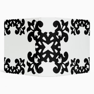 Her Vintage Girly Style Black & White Damask Girls Binder