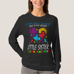 Her Voice My Heart Little Sister Autism Awareness  T-Shirt