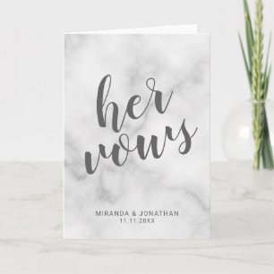 'Her Vows' Élégantes Vows Mariages Marbres blancs