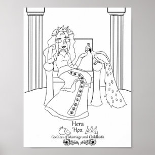 Hera Colouring Page Print