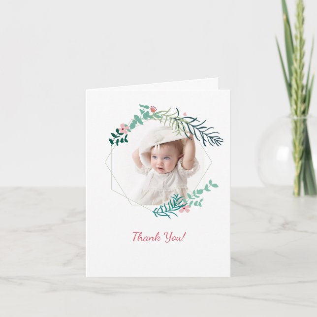 Hera Folded Photo Thank You Card (Front)