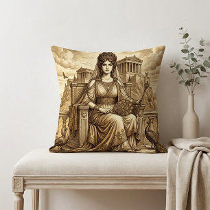 Hera Greek Goddess Throw Pillow
