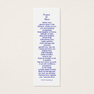 Hera Prayer Card