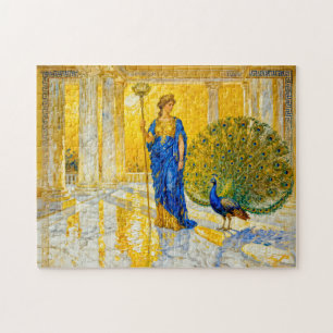 Hera with Peacock and Scepter in Grand Temple Hall Jigsaw Puzzle