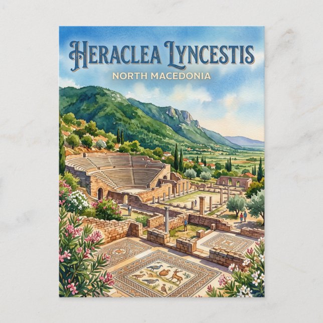 Heraclea Lyncestis North Macedonia Postcard (Front)