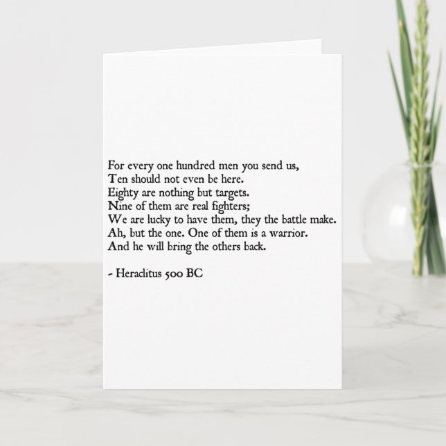 Heraclitus Quote Card (Front)