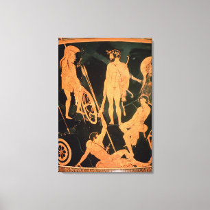 Herakles and Greek heroes, detail from an Attic re Canvas Print
