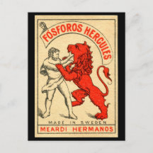 Herakles Fights the Nemean Lion Postcard