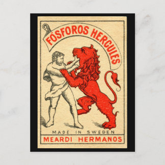 Herakles Fights the Nemean Lion Postcard