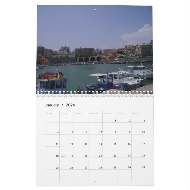 Heraklion, Crete calendar (Jan 2026)