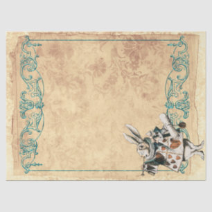 Herald White Rabbit Alice in Wonderland Decoupage Tissue Paper